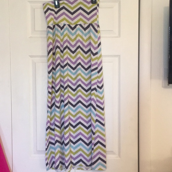 Chevron Maxi Skirt - Picture 1 of 3